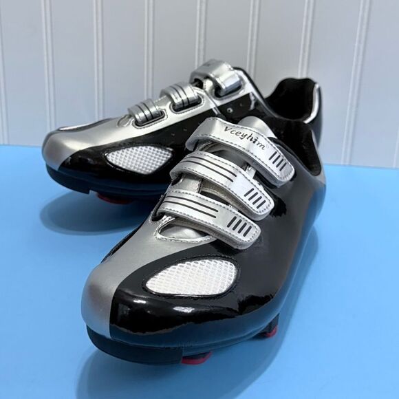 Unisex Mountain Road Bike Cycling Shoes Black and Silver  Size 41 main image 12